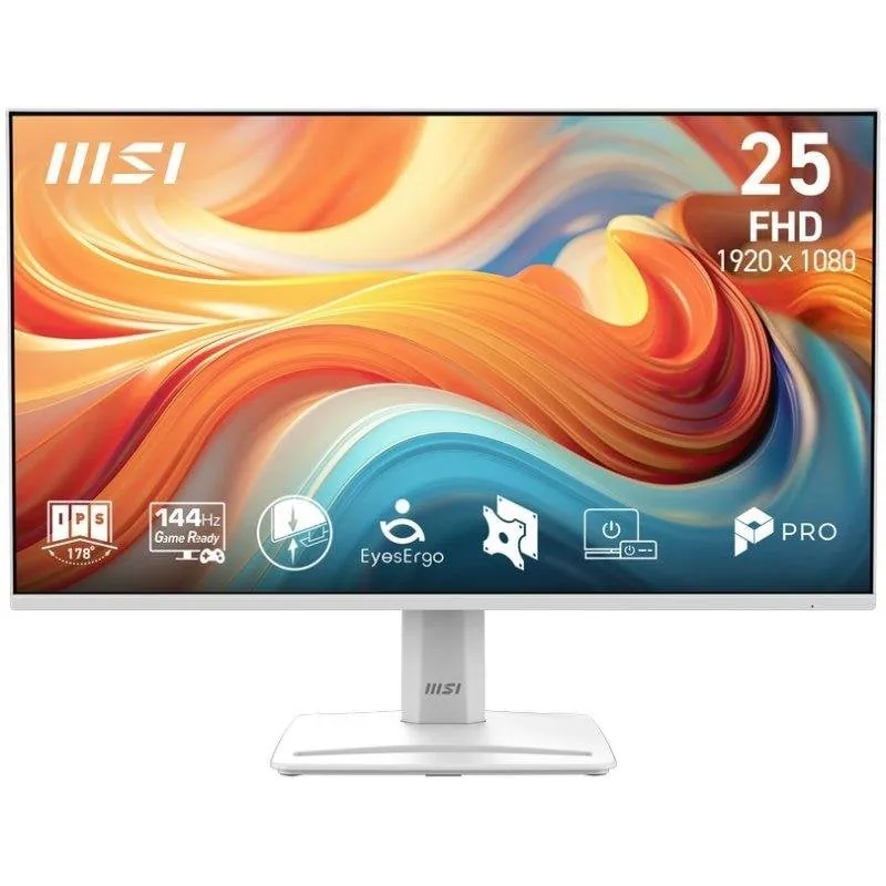 Monitor MSI PRO MP251W E14A 24,5" FullHD 144Hz IPS Adaptive-Sync Sin Marcos Altavoces 9S6-3PD2CM-076
