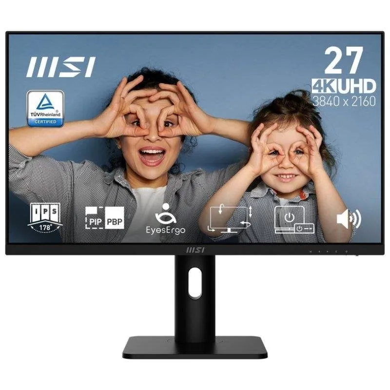 Monitor MSI PRO MP273UP 27" UltraHD 4K 60Hz IPS Altavoces Ajuste Altura 9S6-3PB49H-296