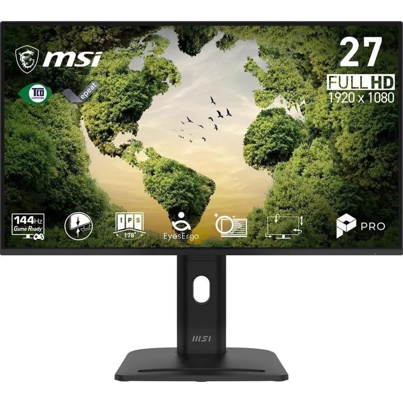 Monitor MSI Pro MP275PGN E14 27" FullHD 144Hz IPS Altura Ajustable PRO MP275PGN E14