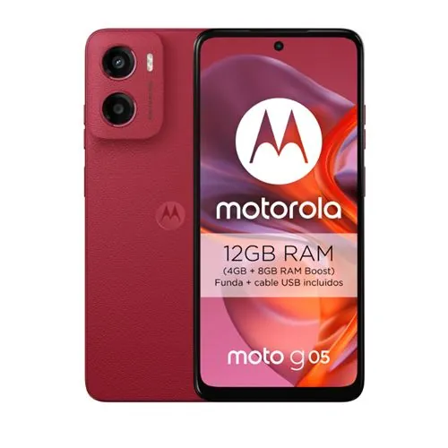 Motorola Moto G05 6.67" 4/128GB 5200mAh 50MP Android 15 Rojo Libre PB6L0009ES