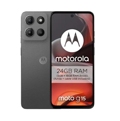 Motorola Moto G15 6.72" 8/256GB 5200mAh Android 15 Gris Libre PB6E0018ES