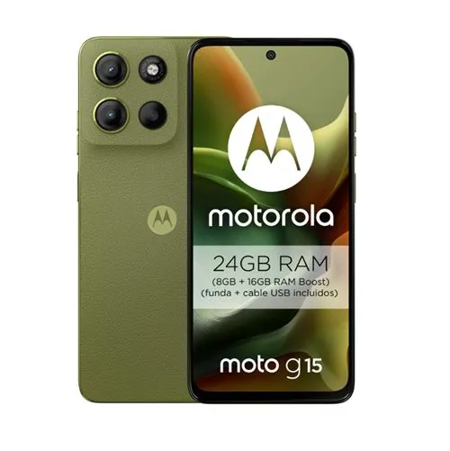Motorola Moto G15 6.72" 8/256GB 5200mAh Android 15 Verde Libre PB6E0020ES