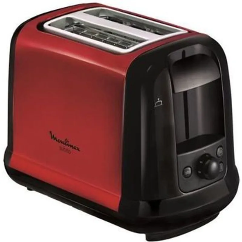 Moulinex Subito LT260D11 Tostadora 2 Rebanadas 850W Negro/Rojo LT260D11