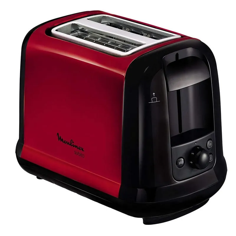 Moulinex Subito LT261D Tostadora Eléctrica 850W Rojo/Negro LT261D