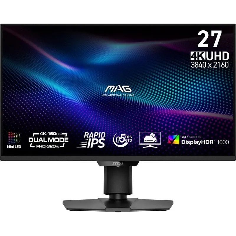 MSI MAG 274UPDF E16M 27" Mini LED Rapid IPS UltraHD 4K 160Hz Modo Dual USB-C VESA DisplayHDR 1000 9S6-3CF09H-010