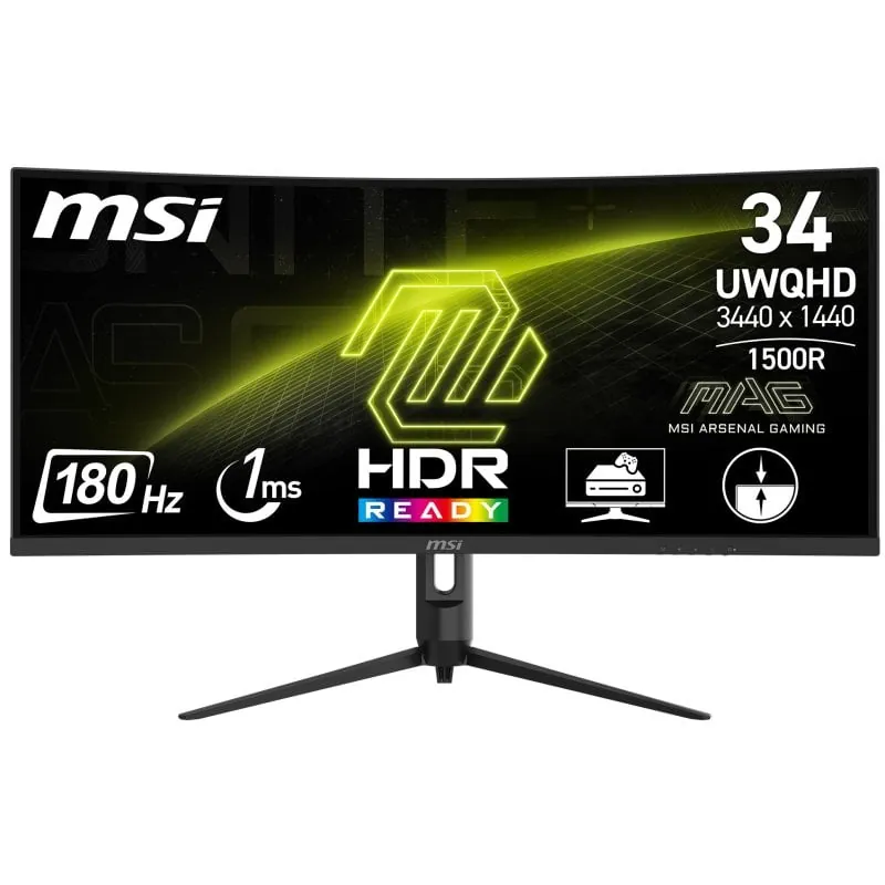 MSI MAG 342CQR E2 34" LED VA UltraWide QHD 180Hz Curva 9S6-3DB64H-068
