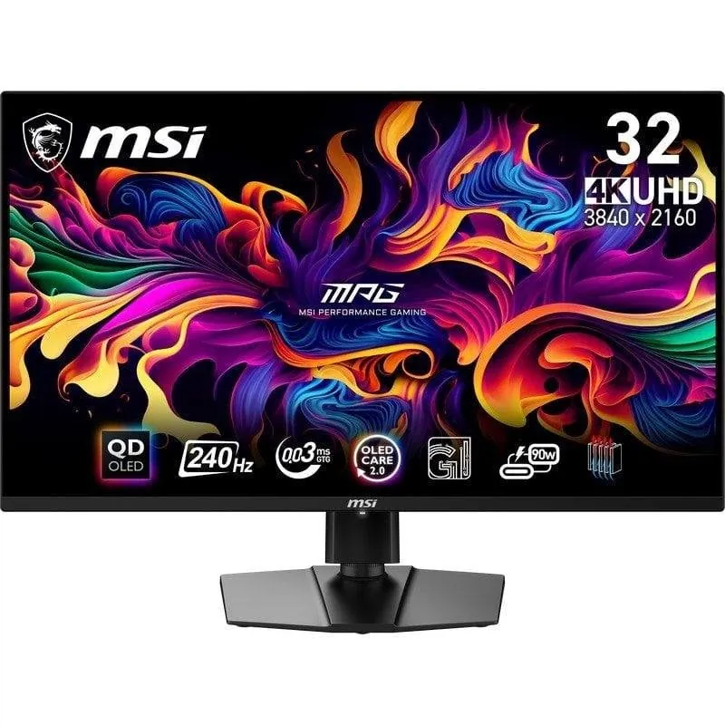 MSI MPG 321URX QD-OLED 31.5" QD-OLED UltraHD 4K 240Hz FreeSync Premium Pro USB-C 9S6-3DD29A-001