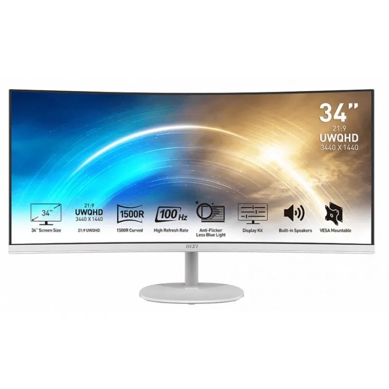 MSI PRO MP341CQW 34" LED UWQHD 100Hz Curva 9S6-3PB2CT-009