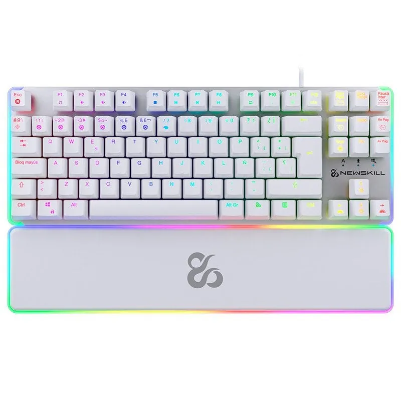Newskill Gungnyr TKL Pro Ivory Teclado Optomecánico Gaming RGB Switches Gateron Red Intercambiables NS-KB-GUNGNYRT-GAT-RED-IV