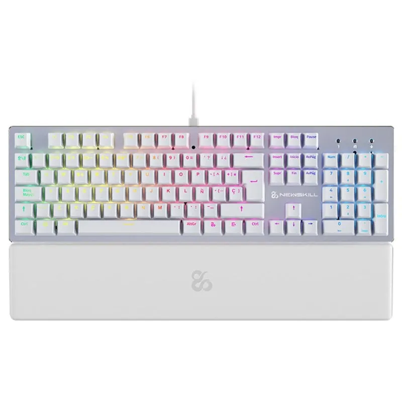 Newskill Serike V2 Teclado Gaming Gaming RGB Blanco NewSwitch Red NS-KB-SERIKEV2-IVO