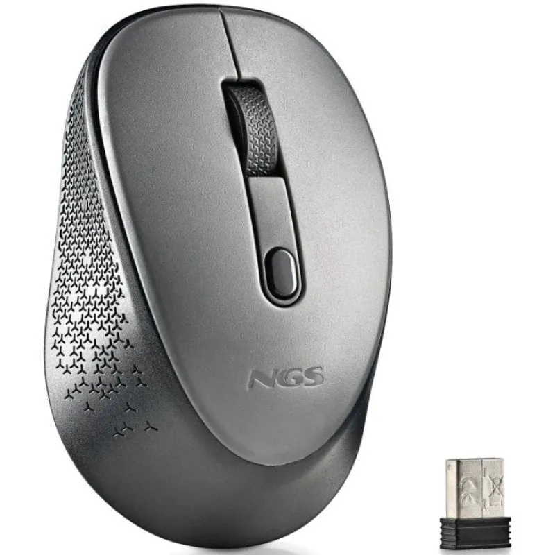 NGS Dew Gray Ratón Optico Inalámbrico 1600 DPI Gris DEWGRAY