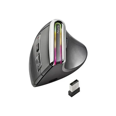 NGS Evo Karma Ratón Vertical Ergonómico Inalámbrico con Luces LED y Conexión Multimodo 3200 DPI NGS-MOUSE-1162