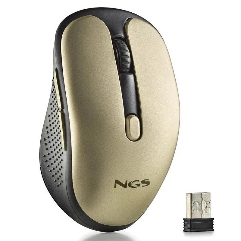 NGS Evo Rust Gold Ratón Inalámbrico Recargable 1600DPI Teclas Silenciosas EVORUSTGOLD
