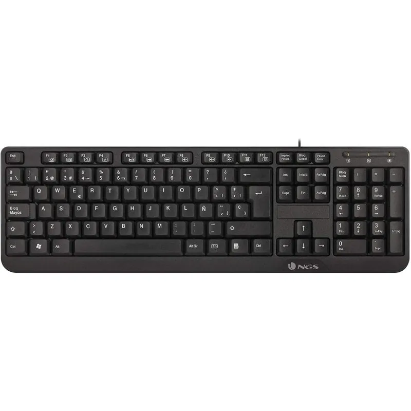 NGS Funky V3 Teclado USB Multimedia Plug & Play 1.4m Qwerty Español Negro FUNKYV3