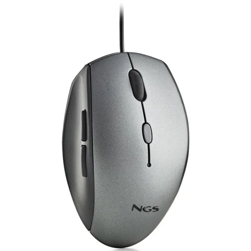 NGS Moth Gray Ratón con Adaptador USB-C 1600 DCPI Gris MOTHGRAY