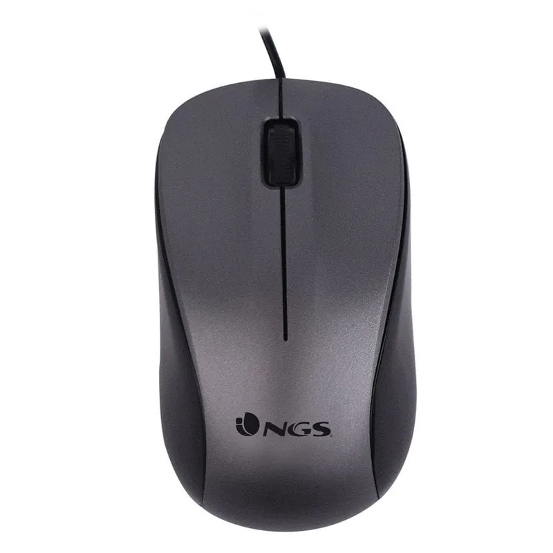 NGS Wired Crew Ratón Óptico 1200DPI Negro CREW