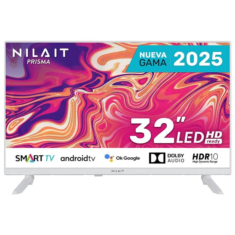 Nilait Prisma 32HC7002SW 32" LED Frameless HD Ready Smart TV White NI-32HC7002SW