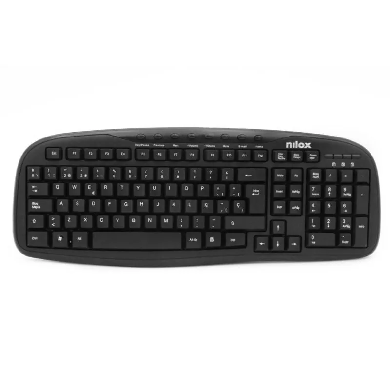 Nilox NXKBE000001 Teclado Multimedia USB Negro NXKBE000001