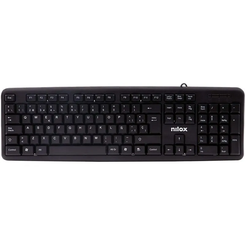 Nilox Teclado USB Negro NXKBE000002