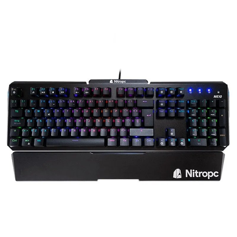 Nitropc NK10 Teclado Optomecánico Gaming RGB Switch Blue NK10