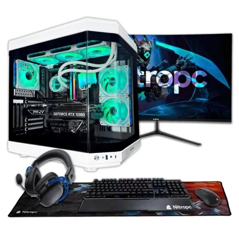 NitroPC Pack Platinum AMD Ryzen 7 7800X3D 32GB 2TB SSD RTX 5070 + Monitor 27" 8437026200909
