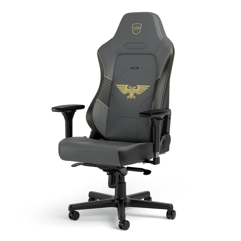 Noblechairs HERO Warhammer 40.000 Edition Silla Gaming de Cuero Sintético Gris/Negra NBL-HRO-PU-WHE
