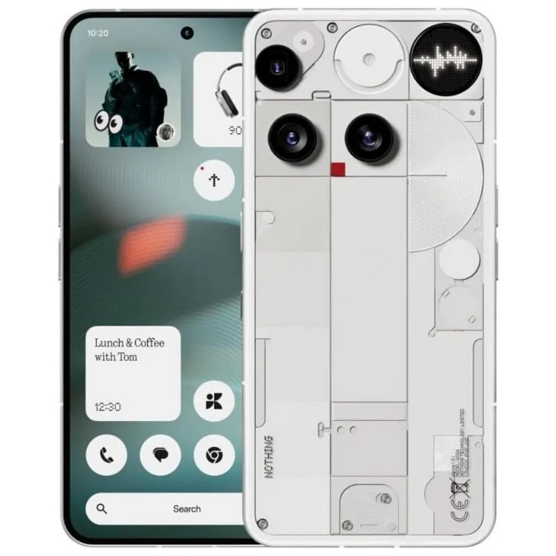 Nothing Phone (3) 6.67" AMOLED 12GB/256GB BT 6.0 WiFi 7 65W IP68 Blanco A10000023
