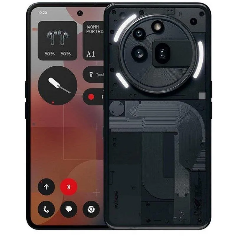 Nothing Phone 3a Pro 12GB 256GB 6.77" AMOLED 5G Dual SIM Cámara 50MP IP64 Android 14 Negro A059P