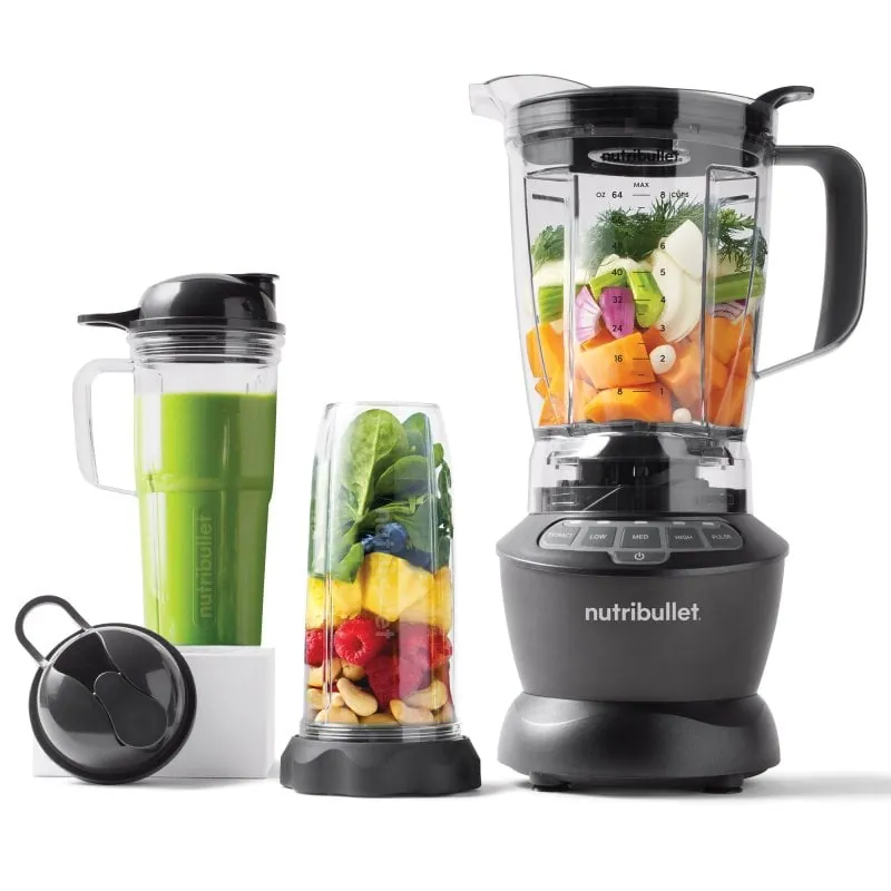NutriBullet Blender Combo NBF500DG Batidora de Vaso 1.9L 1200W Plata 0C22300022