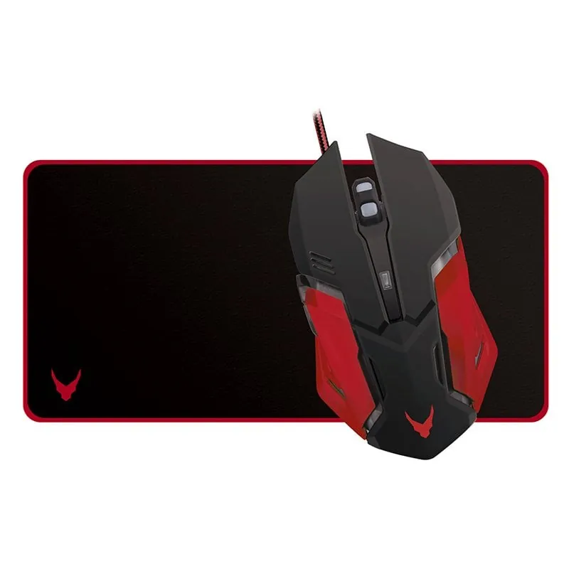 Omega VARR VSETMPX2 Kit Ratón Gaming 3200 DPI + Alfombrilla XL VSETMPX4