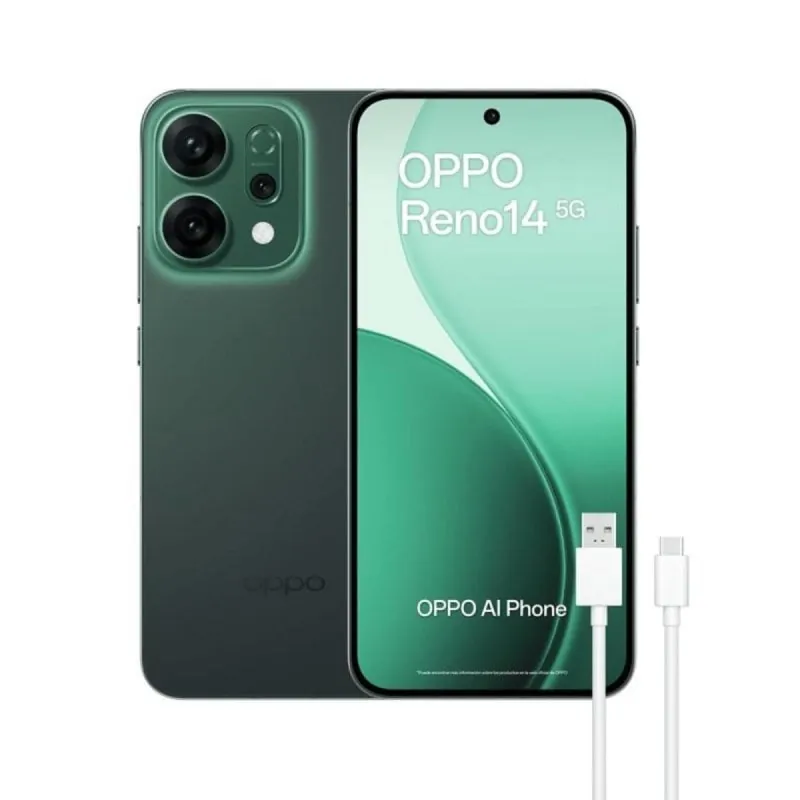 OPPO Reno14 12GB 256GB 6.59" AMOLED 120Hz 5G Dual SIM Triple Camara 50MP IP68 ColorOS Verde 110010235847C