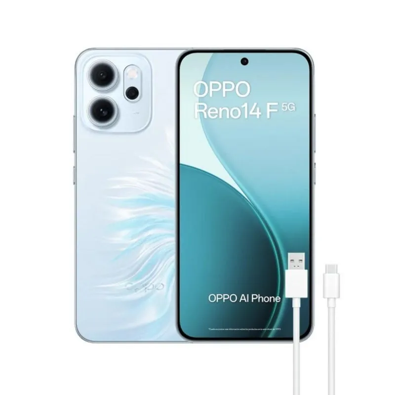 Oppo Reno14 F 8GB 256GB 6.57" AMOLED 120Hz 5G Dual SIM Cámara 50MP 6000mAh IP68 Android Azul 110010235559C