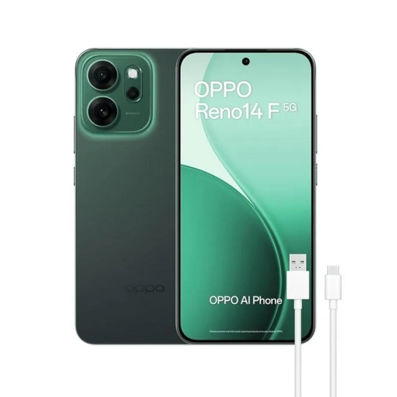 Oppo Reno14 F 8GB 256GB 6.57" AMOLED 5G Triple Cámara 6000 mAh IP68 ColorOS Verde 110010235558C