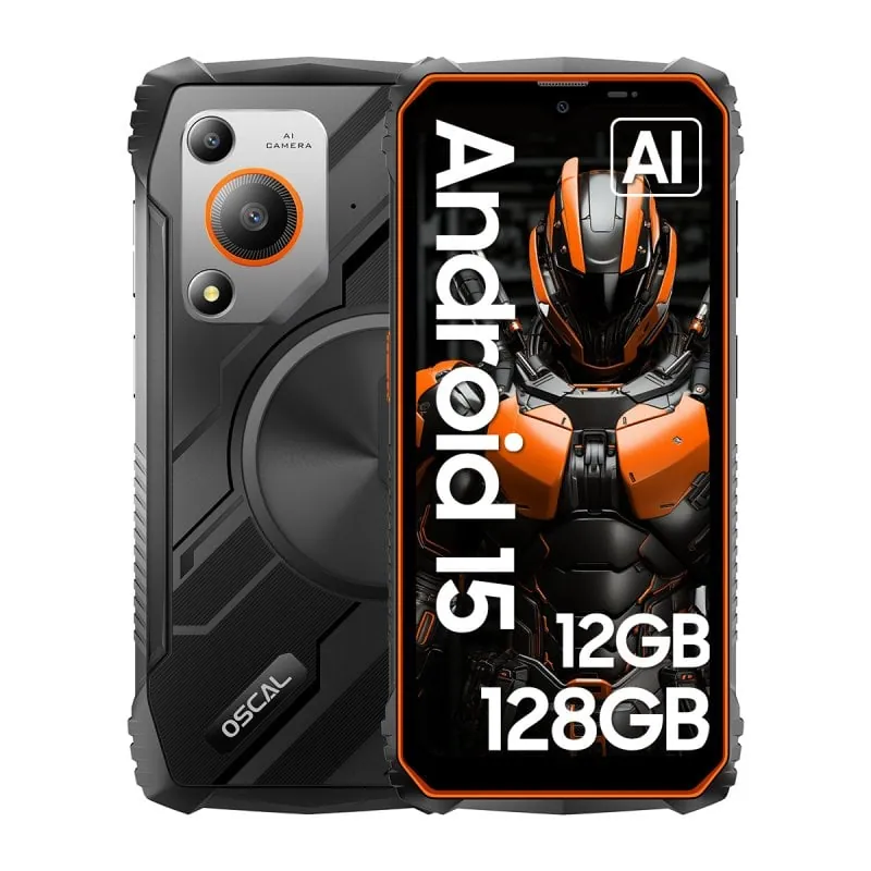 OSCAL Marine 1 Smartphone Robusto 6.56" 4GB/128GB Dual SIM 5100mAh Android 15 Naranja MARINE1(4+128)-ORANGE