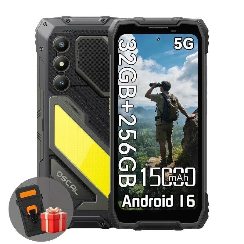 OSCAL Pilot 5 5G 8GB 256GB 6.56" Negro Rugerizado PILOT5(8+256)-BLACK+C01