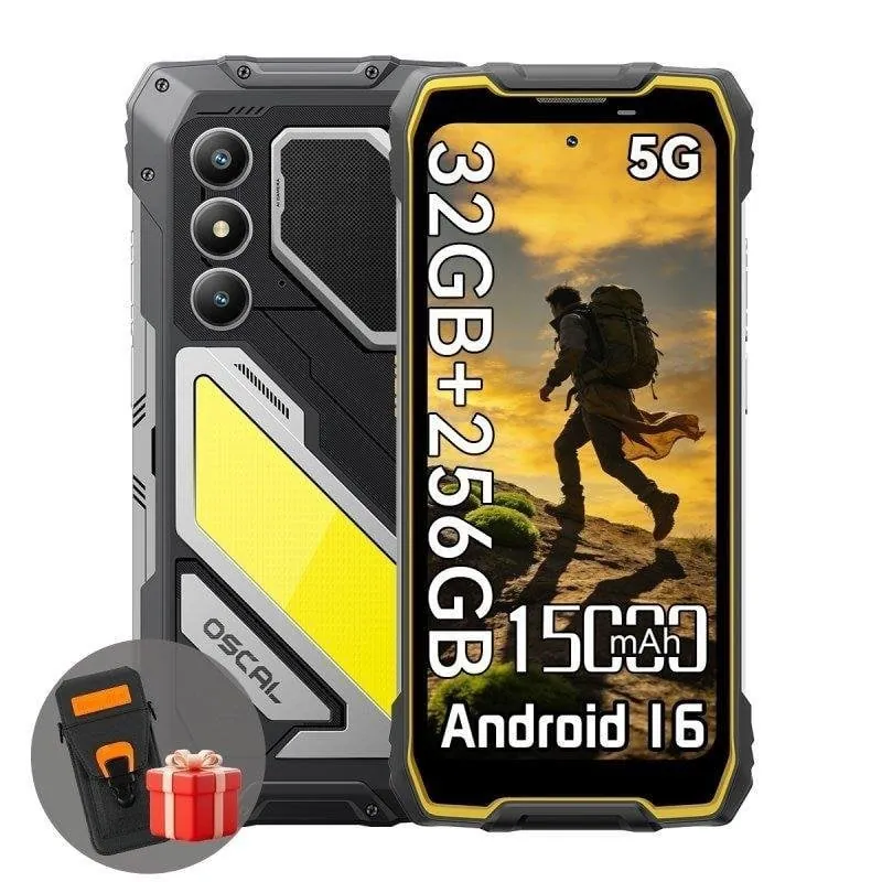 OSCAL Pilot 5 5G 8GB 6.56" 256GB Amarillo batería reforzada PILOT5(8+256)-YELLOW+C01