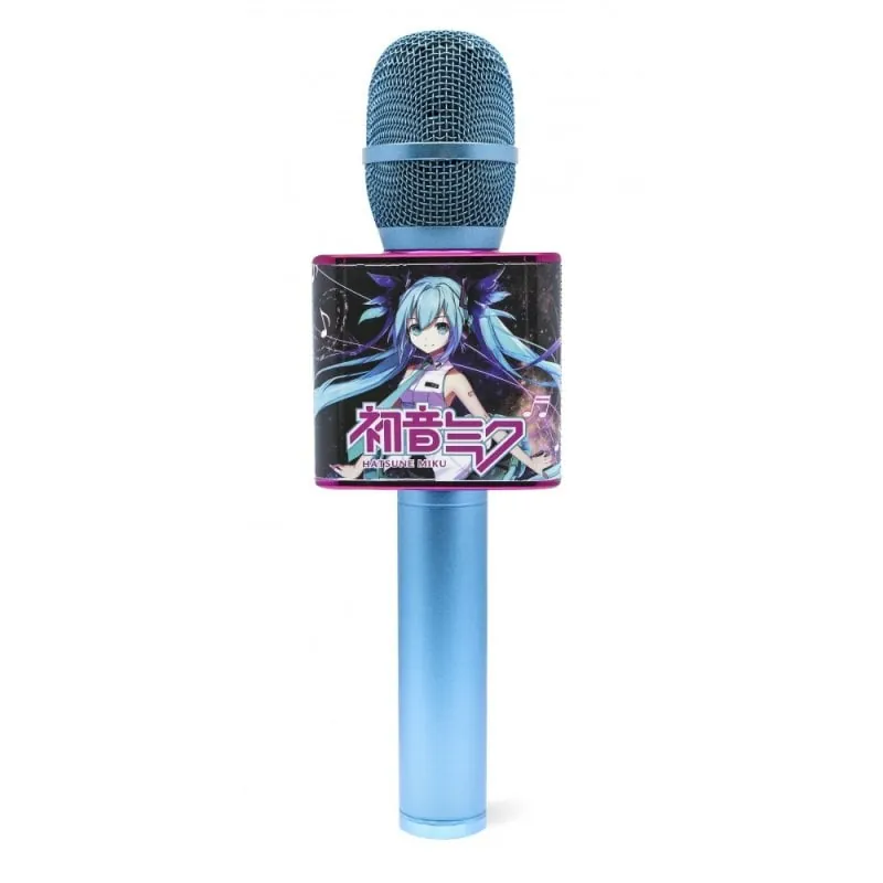 OTL Technologies Micrófono Karaoke Hatsune Miku Inalámbrico con Altavoz para Cualquier Fuente de Sonido HM1013