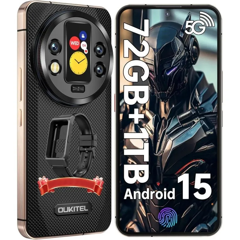 Oukitel WP200 Pro 72GB RAM 1TB Auriculares Bluetooth 5G Resistente AMOLED OUKWP200B