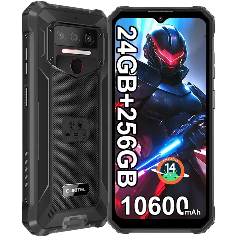 Oukitel WP23 Plus 4G Smartphone Rugerizado 6.52" 8GB/256GB 10600mAh Android 14 Negro Oukitel WP23 Plus-black