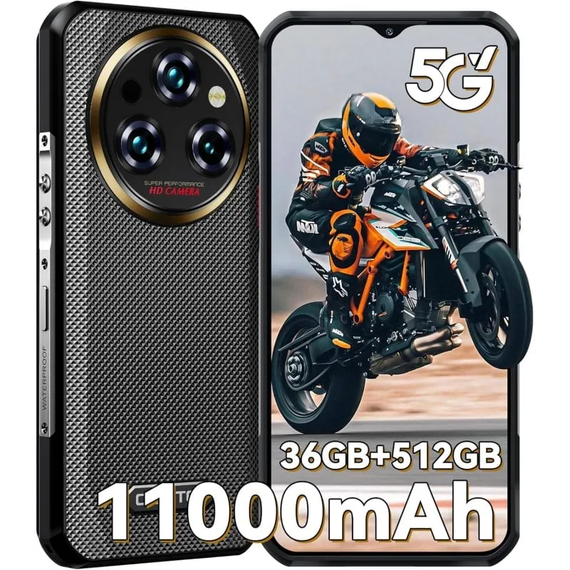 Oukitel WP35 Pro 36GB 512GB 5G 11000mAh IP68 NFC Cámara 64MP Android 14 OUKWP35PB