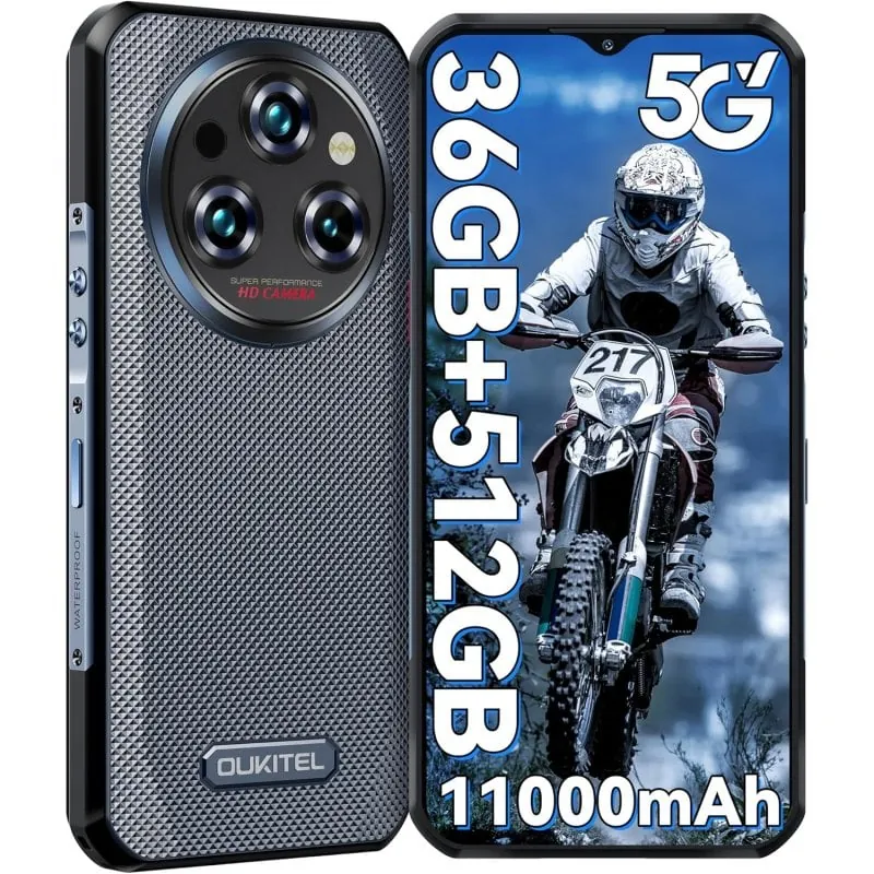 Oukitel WP35 Pro 36GB RAM 512GB 5G Pantalla 6,6″ Batería 11.000mAh Resistente OUKWP35PH