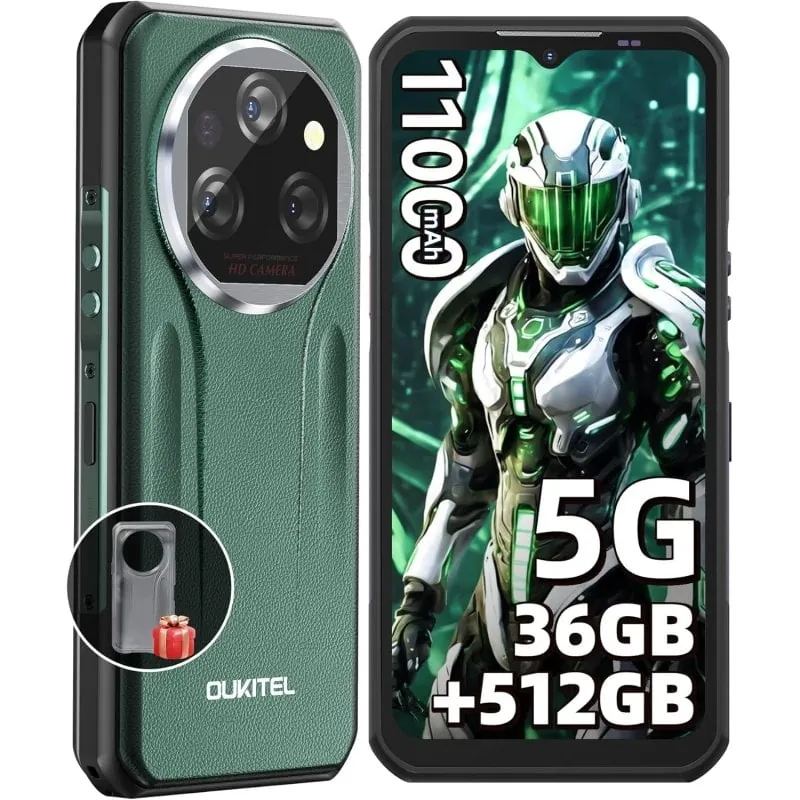 Oukitel WP39 Pro 36GB 512GB 5G Batería 11000mAh Pantalla 6.6″ Cámara 64MP NFC Rugerizado OUKWP39PV