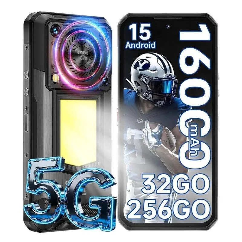 Oukitel WP56 36GB 512GB 6.8" 120Hz 5G Dual SIM Batería 16000mAh NFC Android 15 Negro Oukitel-WP56(8+256) black