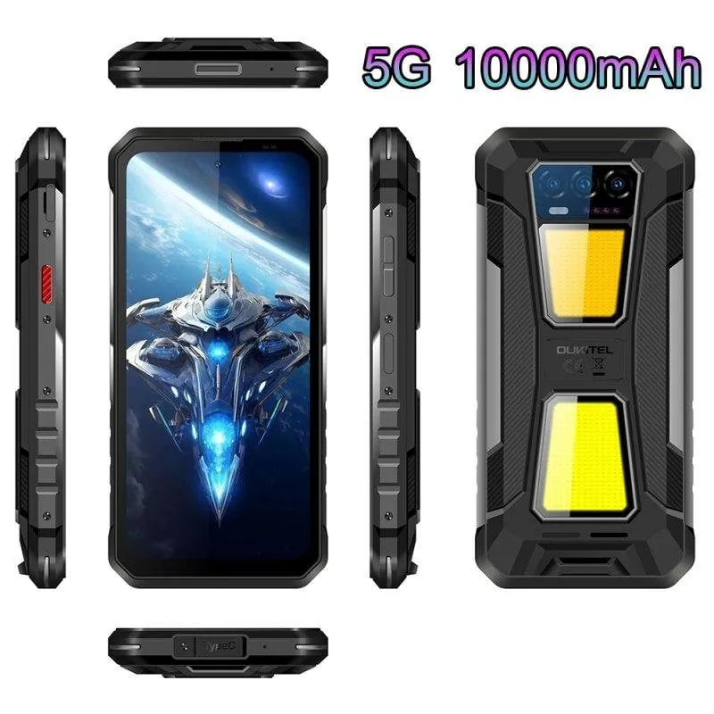 Oukitel WP58 Pro 24GB 512GB 6.7" 120Hz 5G Dual SIM Batería 10000mAh Android 15 Negro Oukitel-WP58PRO(8+512)black