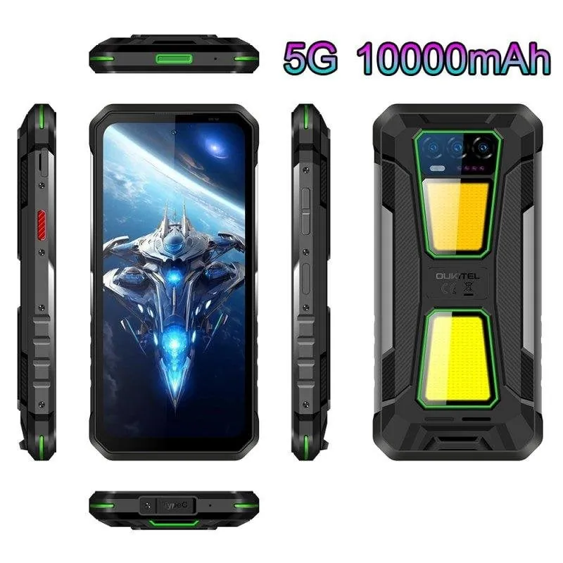 Oukitel WP58 Pro 24GB 512GB 6.7" 120Hz 5G Dual SIM Batería 10000mAh NFC Android 15 Verde Oukitel-WP58PRO(8+512)green