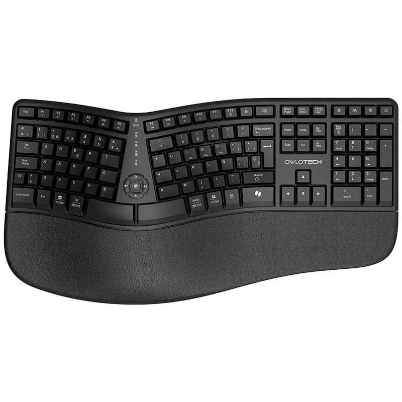 Owlotech EK500 Teclado Wireless Ergonómico Negro OW-KEY-EK500W-B