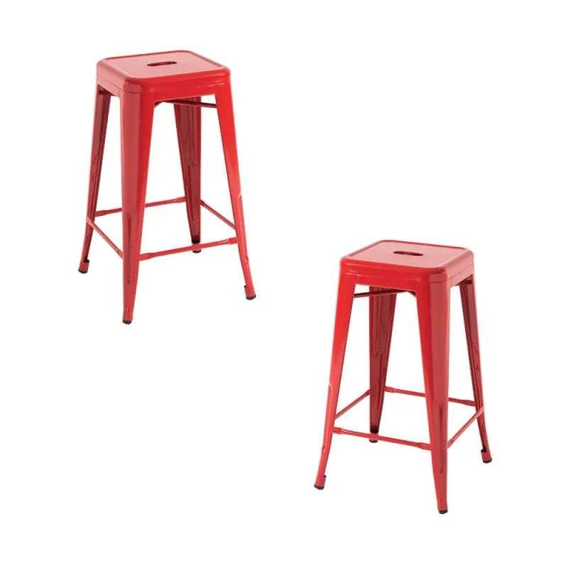 Packs Taburetes Bajos - Pack 2 Taburetes Torix Bajos - Rojo PT0_0009-RJ-2