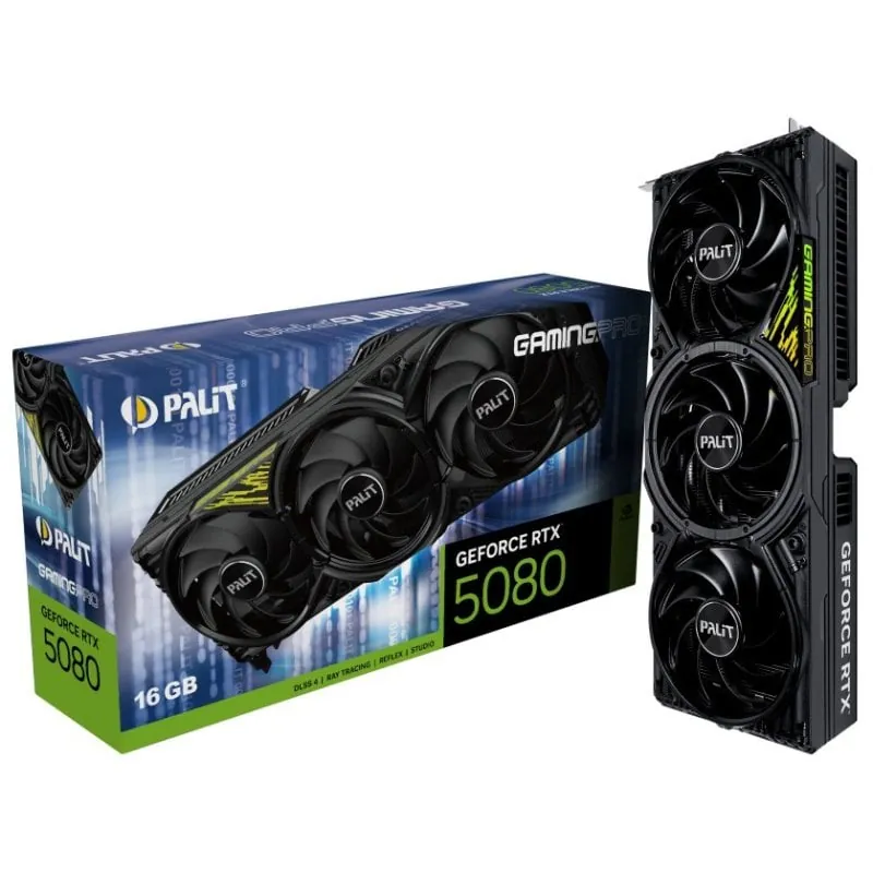 Palit GeForce RTX 5080 GamingPro V1 16GB GDDR7 Reflex 2 RTX AI DLSS4 NE75080019T2-GB2031Y