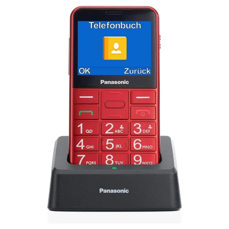 Panasonic KX-TU155EXRN teléfono móvil 6,1 cm (2.4 pulgadas pulgadas) 102 g Rojo Teléfono con cámara