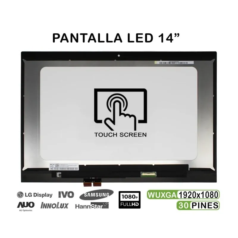 PANTALLA LED DE 14 pulgadas pulgadas FHD PARA PORTÁTIL LENOVO YOGA 520-14 NV140FHM-N3B 5D10N45602